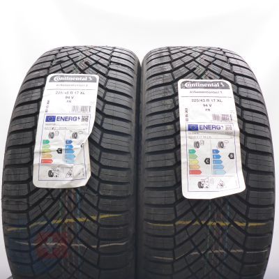 3. 225 45 17 4x CONTINENTAL 225/45 R17 94V XL AllSeasonContact 2 Ganzjahresreifen 2023 VOLL WIE NEU 
