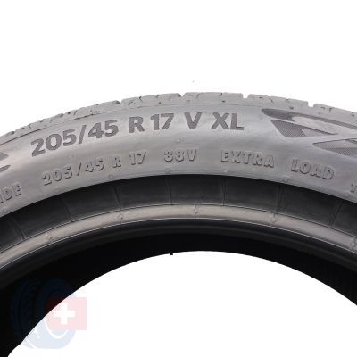 6. 205 45 17 4x CONTINENTAL 88V XL EcoContact 6 Sommerreifen 2022 VOLL WIE NEU 