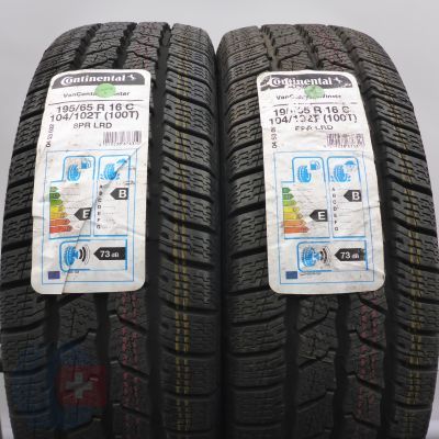 3. 195 65 16C 4x CONTINENTAL 195/65 R16C 104/102T VanContact Winter Winterreifen 2019 VOLL WIE NEU 