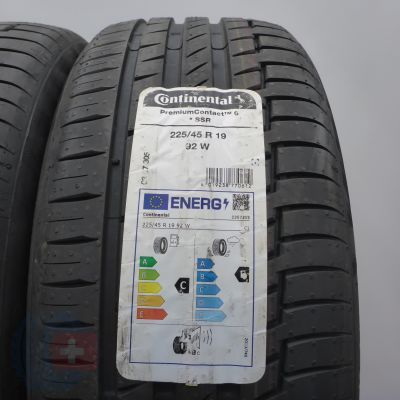 3.  225 45 19 2x CONTINENTAL 225/45 R19 92W PremiumContact 6 RFT BMW Sommerreifen 2023 VOLL WIE NEU 
