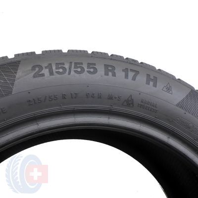 6. 2 x CONTINENTAL 215/55 R17 94H WinterContact TS 850 P Winterreifen 2016 6-6.5mm