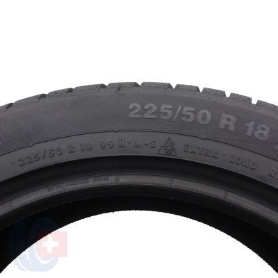 6. 225 50 18 4x CONTINENTAL 225/50 R18 99H XL ContiWinterContact TS830P AO Winterreifen 8mm 2022 Wie Neu