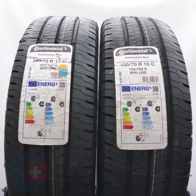 3.  195 70 15C 4x CONTINENTAL 195/70 R15C 104/102R VanContact Eco Sommerreifen 2021/23 Ungebraucht   