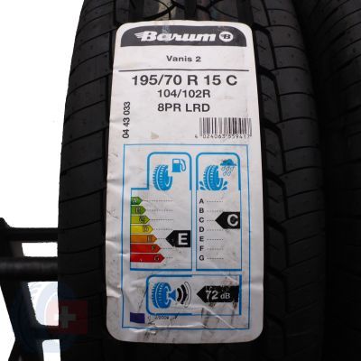 2. 195 70 15C 2x BARUM 195/70 R15C 104/102R Vanis 2 Sommerreifen 2019/21 VOLL Wie Neu