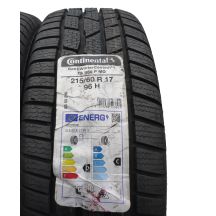 3. 215 60 17 2x CONTINENTAL 215/60 R17  96H ContiWinterContact TS 830P M0 Winterreifen 2022 VOLL WIE NEU