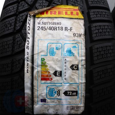 2. 2 x PIRELLI  245/40 R18  93V Sottozero Winter 240 RUN FLAT Winterreifen 2011/12 Ungebrauchte 