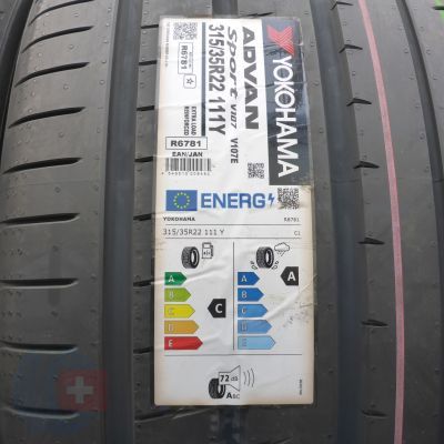 2. 315 35 22 2x YOKOHAMA  315/35 R22 111Y Avan Sport V107E BMW Sommerreifen 2023 Ungebraucht  
