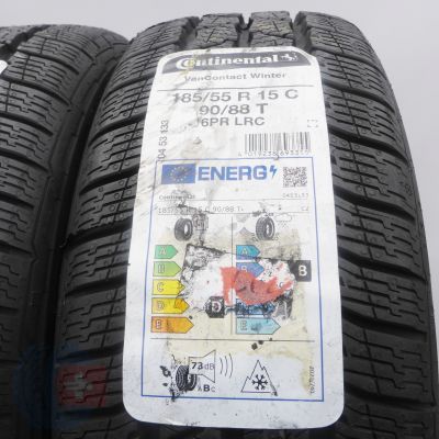 3. 185 55 15C 2x CONTINENTAL 185/55 R15C 90/88T VanContactWinter Winterreifen 2021  VOLL WIE NEU