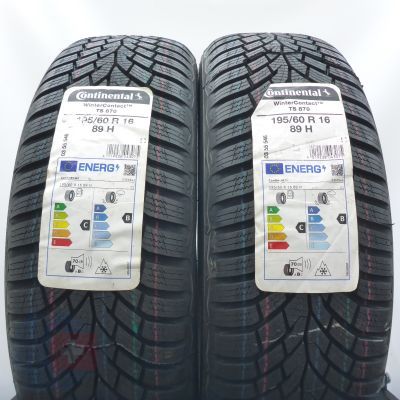4.  195 60 16 4x CONTINENTAL 195/60 R16 89H WinterContact TS 870 Winterreifen 2023 VOLL WIE NEU 
