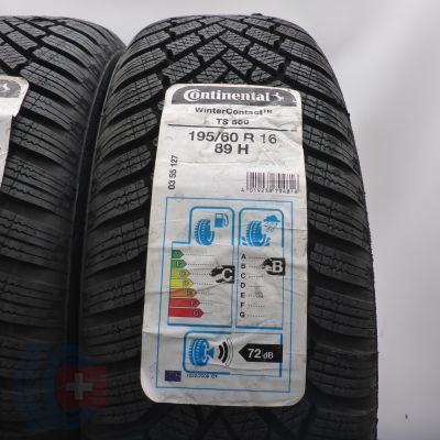 3. 195 60 16 4x CONTINENTAL 195/60 R16 89H WinterContact Ts860 Winterreifen 2020 VOLL