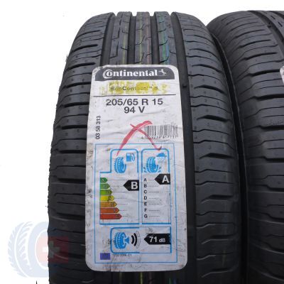 2.  205 65 15 2x CONTINENTAL 205/65 R15 94V EcoContact6 Sommerreifen 2020 VOLL WIE NEU