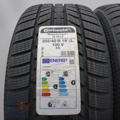 2. 255 40 19 2x CONTINENTAL 255/40 R19 100V XL WinterContact Ts870P Winterreifen 2022 WIE NEU VOLL