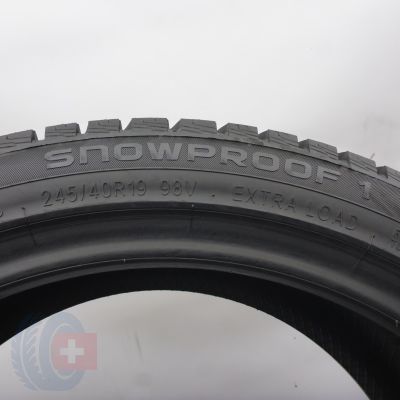 8. 245 40 19 4x NOKIAN 245/40 R19 98V  Snowproof 1 Winterreifen 2024 7,2-6,8mm