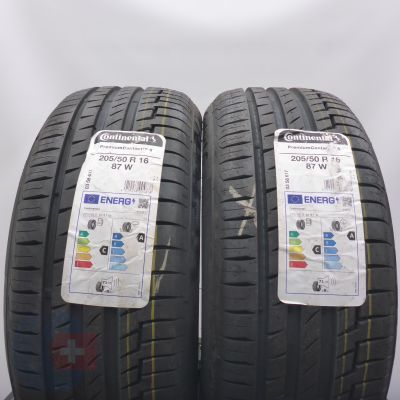 3. 205 50 16 4x CONTINENTAL 205/50 R16 87W  PremiumContact 6 Sommerreifen 2024 VOLL WIE NEU