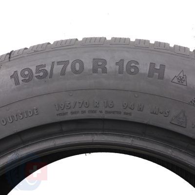6. 4 x CONTINENTAL 195/70 R16 94H WinterContact TS850P SUV Winterreifen 2015 7,8-8mm