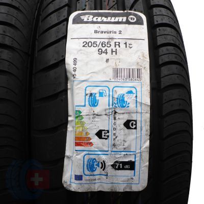 2. 205/65 R15 4x BARUM 94H Bravuris 2 Sommerreifen 2016 UNGEBRAUCHTE