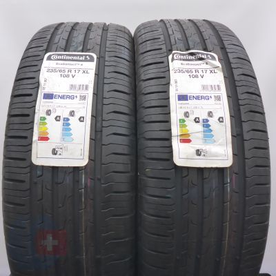 235 65 17 2x CONTINENTAL 235/65 R17 108V XL EcoContact 6 Sommerreifen 2021 VOLL  235 65 17 2x CONTINENTAL 235/65 R17 108V XL EcoContact 6 Sommerreifen 2021 VOLL