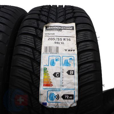 3. 205 55 16 4x BRIDGESTONE 205/55 R16 94V XL Driveguard 2016 RunFlat Winterreifen UNGEBRAUCHT