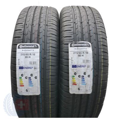 3. 215 65 16 4xCONTINENTAL 215/65 R16 98H EcoContact 6 Sommerreifen 2023 VOLL WIE NEU