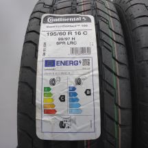 2. 195 60 16C 2x CONTINENTAL 195/60 R16C 99/97H ContivanContact 100 Sommerreifen 2023 WIE NEU VOLL
