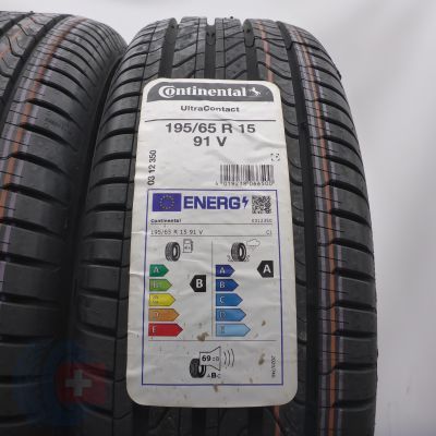 2. 195 65 15 4x CONTINENTAL 195/65 R15 91V UltraContact Sommerreifen 2022 Ungebraucht  
