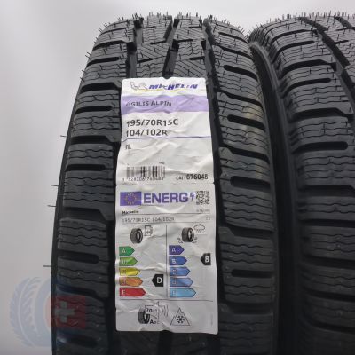 3. 195 70 15C 4x MICHELIN 195/70 R15C 104/102R Agilis Alpin Winterreifen 2025 WIE NEU VOLL