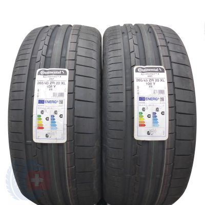 2 x CONTINENTAL 265/45 ZR20 108Y XL SportContact 6 MGT Sommerreifen 2022 WIE NEU VOLL