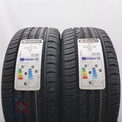 215 40 17 2x CONTINENTAL 215/40 R17 87W XL ContiPremiumContact 2 A0 Sommerreifen 2024VOLL WIE NEU 