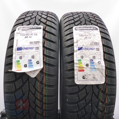 3. 185 6016 4x CONTINENTAL185/60 R16 86H WinterContact TS 870 Winterreifen 2023 VOLL WIE NEU 