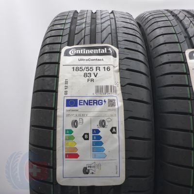 2. 185 55 16 4x CONTINENTAL 185/55 R16 83V UltraContact Sommerreifen 2022 VOLL
