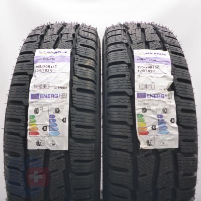 5. 195 70 15C 4x MICHELIN 195/70 R15C 104/102R Agilis Alpin Winterreifen 2025 WIE NEU VOLL