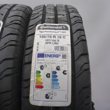 3. 195 75 16C 2x CONTINENTAL 195/75 R16C 107/105R ContiVanContact 200 Sommerreifen 2021 VOLL 