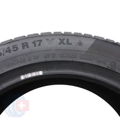 6. 235 45 17 4x CONTINENTAL 235/45 R17 97V XL WinterContact TS850P Winterreifen 2022 VOLL Wie Neu