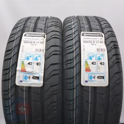 225 55 17 2x CONTINENTAL 225/55 R17 101V XL ContiVanContact 200 Reinforced Sommerreifen 2020 VOLL WIE NEU
