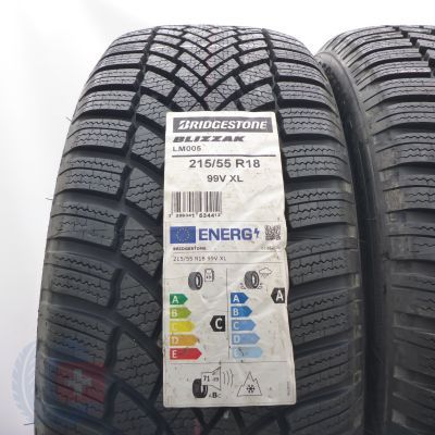 2. 215 55 18 2x BRIDGESTONE 99V XL Blizzak LM005 Winterreifen 2023 VOLL WIE NEU 
