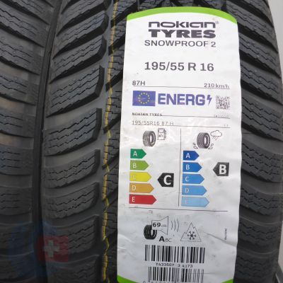 4. 195 55 16 4x NOKIAN 195/55 R16 87H Snowproof 2 Winterreifen 2025 Winterreifen  