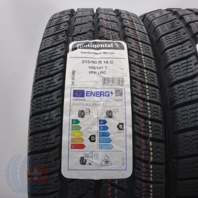 4. 215 60 16C 4x CONTINENTAL 215/60 R16C 103/101T VanContact Winter Winterreifen 2024 WIE NEU VOLL