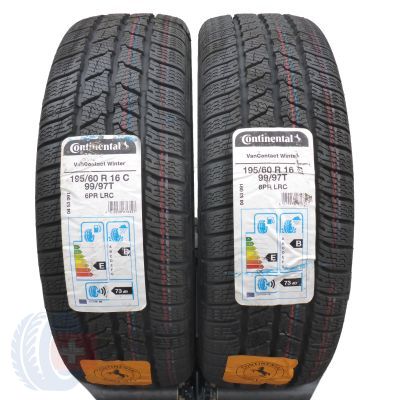 4. 4 x CONTINENTAL 195/60 R16C 99/97T VanContact Winter Winterreifen 2020 WIE NEU VOLL