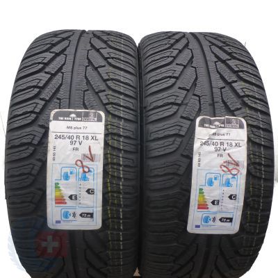 2 x UNIROYAL 245/40 R18 97Y XL MS plus 77 Winterreifen 2018 UNGEBRAUCHTE  