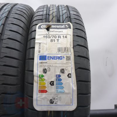 2. 165 70 14 4x CONTINENTAL 165/70 R14 81T UltraContact Sommerreifen 2022/23 Ungebraucht   
