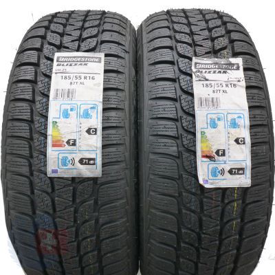 185 55 16 2x BRIDGESTONE 185/55 R16 87T XL Blizzak Lm-25 Winterreifen 2018 WIE NEU VOLL