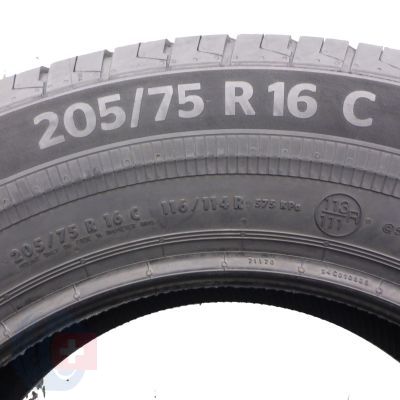 6. 205 75 16C 4x CONTINENTAL 205/75 R16C 116/114R VanContact Eco Sommerreifen 2021 WIE NEU VOLL