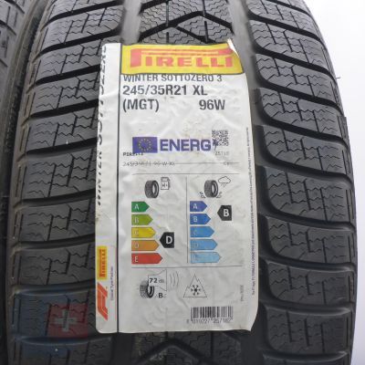 3. 245 35 21 4x PIRELLI 245/35 R21 96W XL Winter Sottozero 3 MGT Winterreifen 2022 Ungebraucht  