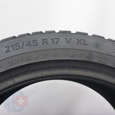 7.  215 45 17 4x CONTINENTAL  215/45 R17 91V XL  WinterContact TS 870 Winterreifen 2023 7,8-8,8mm
