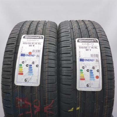 225 55 16 2x CONTINENTAL 225/55 R16 99Y XL EcoContact 6 Sommerreifen 2023 VOLL WIE NEU   225 55 16 2x CONTINENTAL 225/55 R16 99Y XL EcoContact 6 Sommerreifen 2023 VOLL WIE NEU