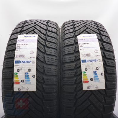 5. 215 40 17 4x MICHELIN 215/40 R17 87V Alpin 6 Winterreifen 2020, 2023 Ungebraucht