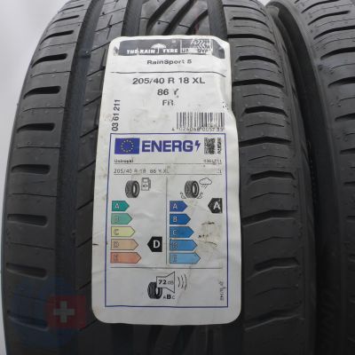 2. 205 40 18 2x UNIROYAL 205/40 R18 86Y RainSport5 Sommerreifen 2023 WIE NEU VOLL