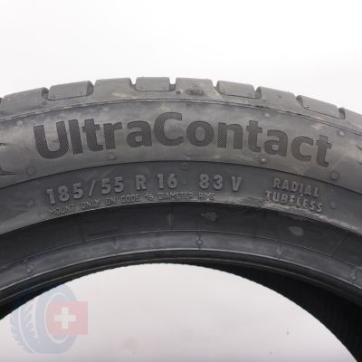 6. 185 55 16 4x CONTINENTAL 185/55 R16 83V UltraContact Sommerreifen 2022 VOLL