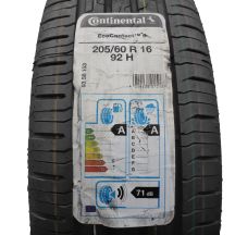 205 60 16 1x CONTINENTAL 205/60 R16 92H EcoContact 6 Sommerreifen 2020 VOLL WIE NEU 
