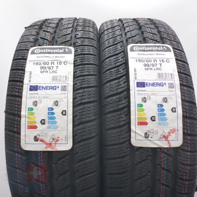 3. 195 60 16C 4x CONTINENTAL 195/60 R16C 99/97T VanContact Winter Winterreifen 2022 VOLL 